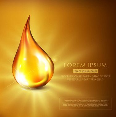 altın arka plan üzerine damla