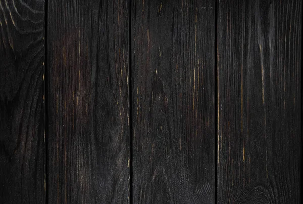 Фон черное, горизонтальные доски. Деревянная текстура . — стоковое фото