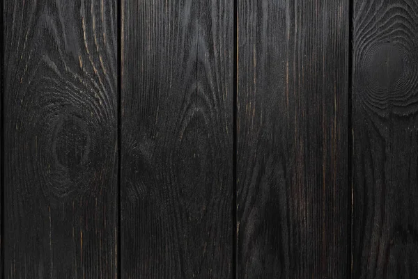 Background ebony, horizontal boards. Wooden old texture. — Stock Photo, Image