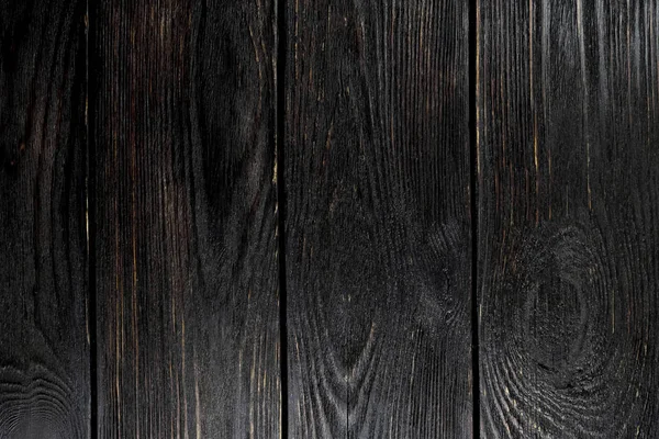 Background ebony, horizontal boards. Wooden old texture. — Stock Photo, Image