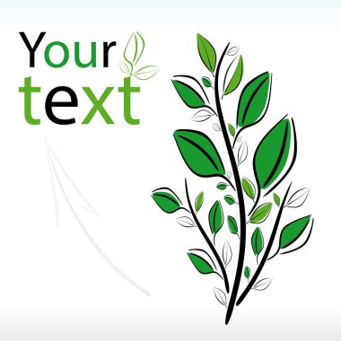 Büyüme ve yaşam simgeleyen bir büyüyen bitki ile arka plan