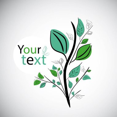 Büyüme ve yaşam simgeleyen bir büyüyen bitki ile arka plan