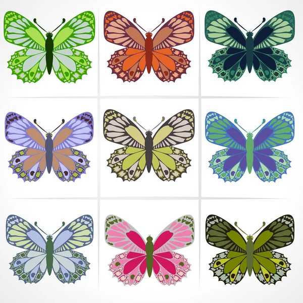 Set of butterflies. — Stock Vector