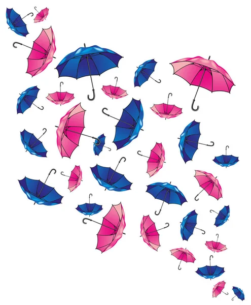 다채로운 우산 세트 — 스톡 벡터