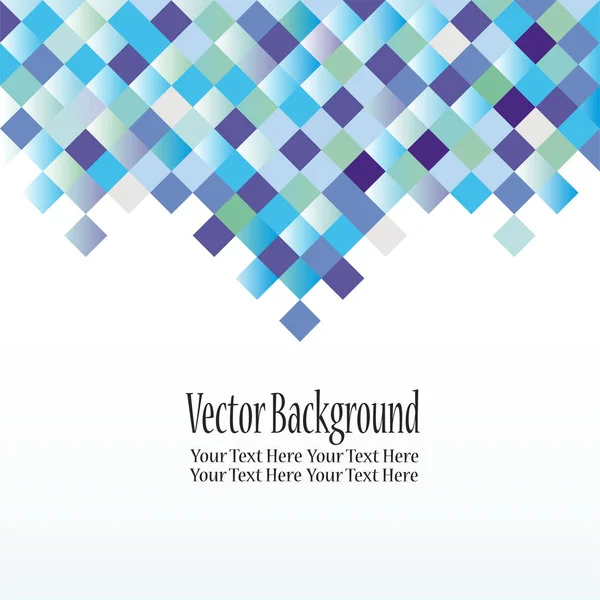 Absztrakt háttér kék árnyalatú, elszigetelt fehér négyzetek — Stock Vector
