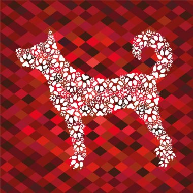 Bir köpek parmak silüeti