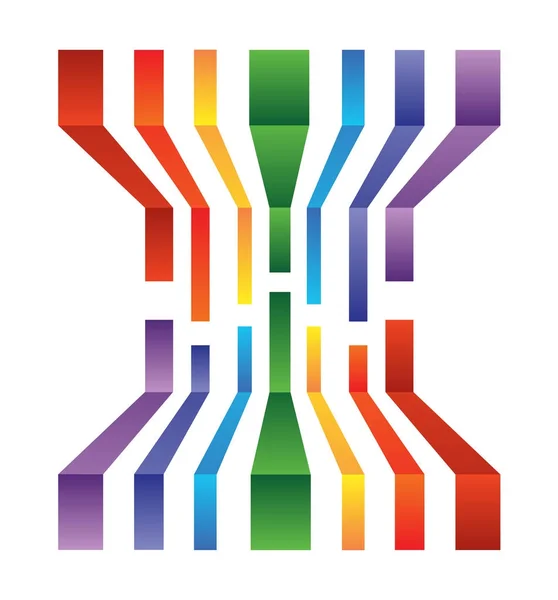 Abstrakter Hintergrund mit Streifen in Regenbogenfarben — Stockvektor