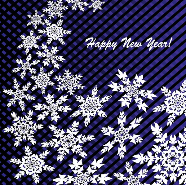 New Year's or Christmas background with snowflakes — Stock Vector