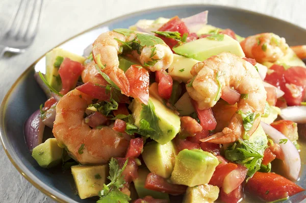 Ceviche con camarones - garnalen ceviche — Stockfoto