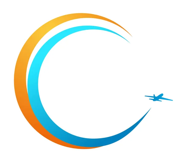 Avion de vol bannière — Image vectorielle