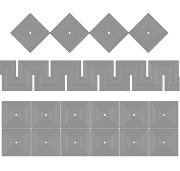 Muster grafische Linien setzen — Stockvektor