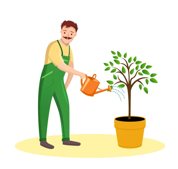 Gardener Man on white background — Stock Photo, Image