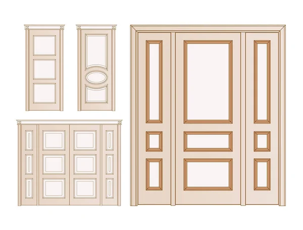 室内设置的门 — 图库矢量图片