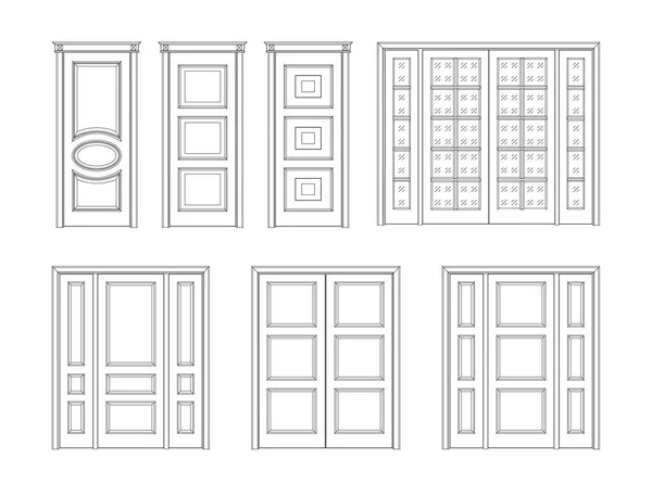 Ensemble intérieur de porte — Image vectorielle