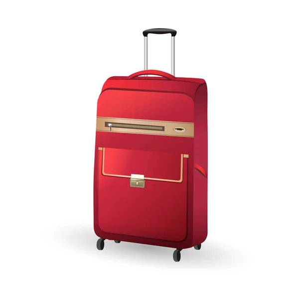 Bolsa de viaje roja — Vector de stock