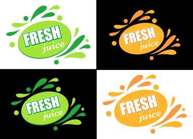 Metin taze meyve suyu ile etiket