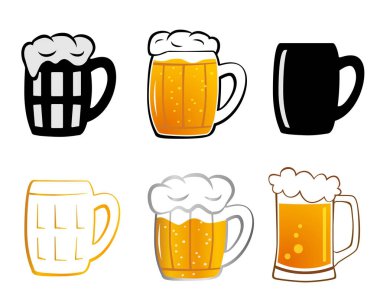 Lager bira Icon set.
