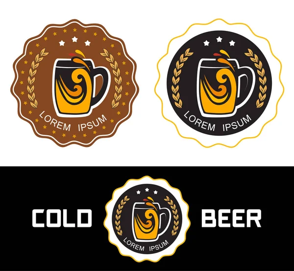 Set Tienda de cerveza Logo . — Vector de stock