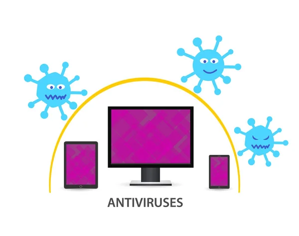 Virus computer illustration.