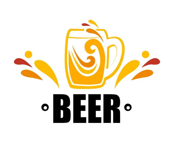 Symbol džbánek piva. — Stockový vektor