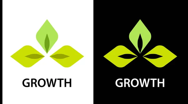 Logotyp-företag som bedriver odling av växter. — Stock vektor