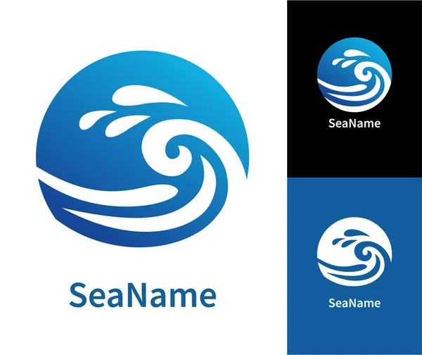 Современные морские логотипы . — стоковый вектор