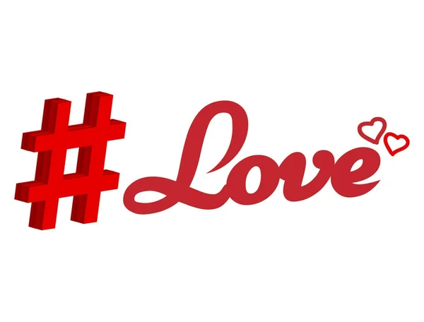 Hashtag - Amor. Para la etiqueta de medios de red web . — Archivo Imágenes Vectoriales