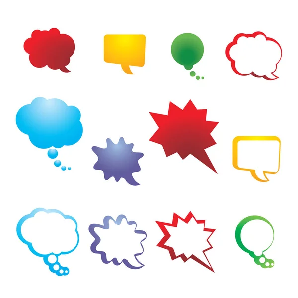Collecte vectorielle bulles de parole et de communication de pensée . — Image vectorielle