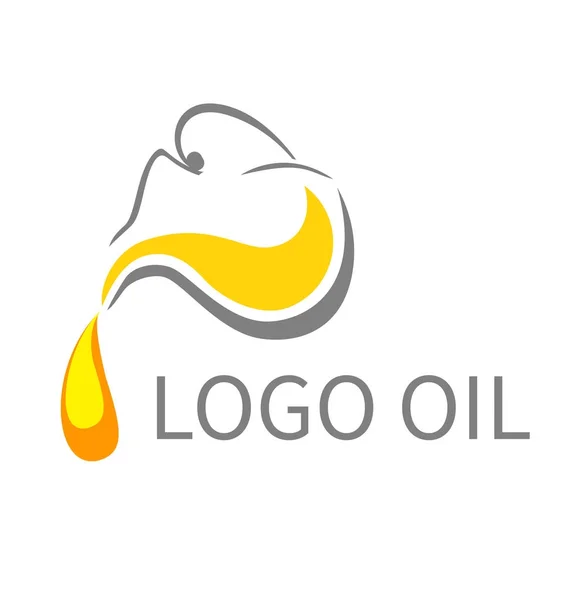 Logo aceite de oliva, vector símbolo jarra — Vector de stock