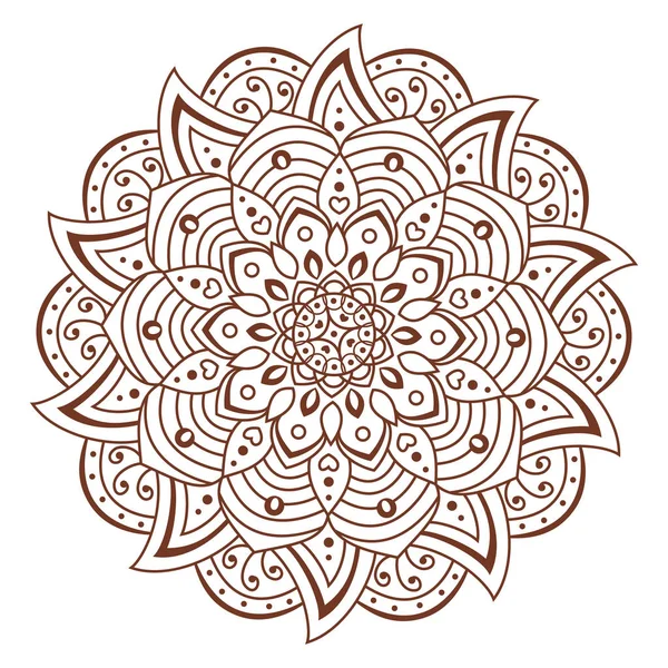 çiçek Mandala. Dekoratif elemanlar. Boyama kitabı sayfası