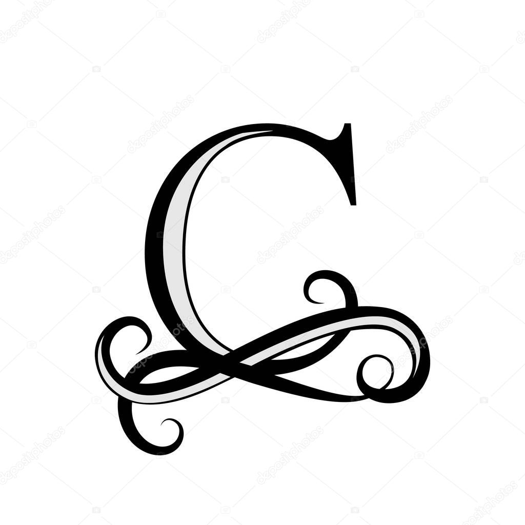 Capital Letter for Monograms and Logos. Beautiful letter.