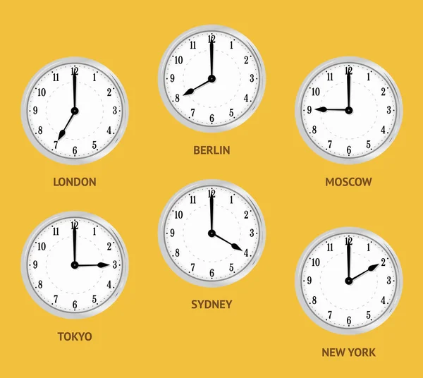 Часовой пояс мира . — стоковый вектор