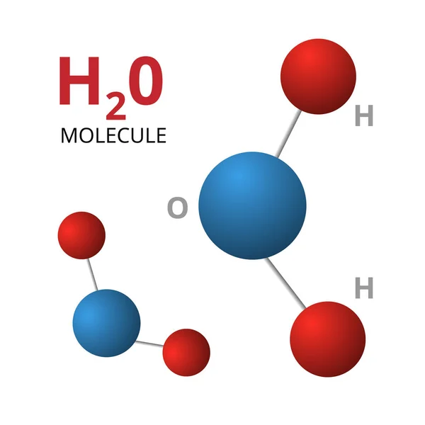 Molécula abstracta aislada sobre fondo blanco . — Vector de stock