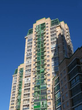 Alt görünümü iş bölgesinde modern gökdelenlerin. Multi-st