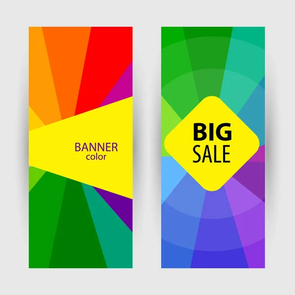 Vertical Banners with text big sale. Abstract summer vector back — Stock Vector