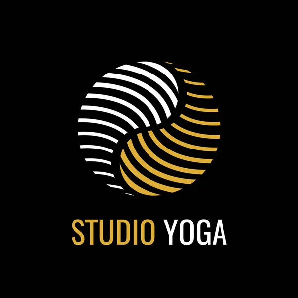 Logotipo abstracto Yin Yang, símbolo armonía y equilibrio — Vector de stock