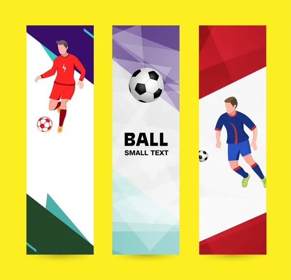 Set abstract sport banner on a light bright background. soccer P