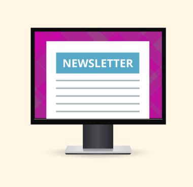 Bilgisayar monitörü ile bir mektup