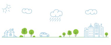 Bir araba küçük bir kasabadan büyük bir şehre gidiyor..