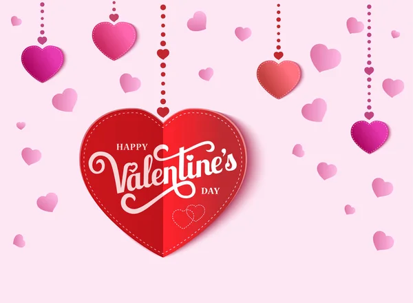 Fondo con corazones para boda o para el día de San Valentín — Vector de stock