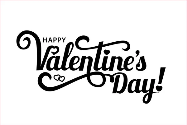 Fijne Valentijnsdag. Kalligrafie van de vector. — Stockvector
