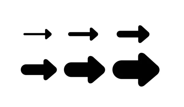 Šipky a směrové značky vpravo nebo vpravo. — Stockový vektor