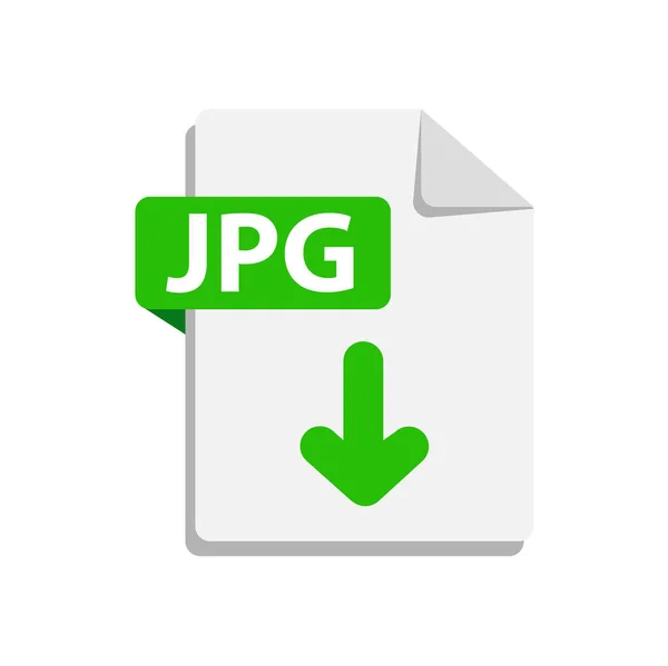 Vector green icon JPG. File format extensions icon. — 스톡 벡터