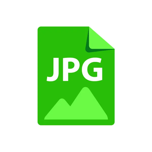Vector icono verde JPG. Icono de extensiones de formato de archivo . — Vector de stock