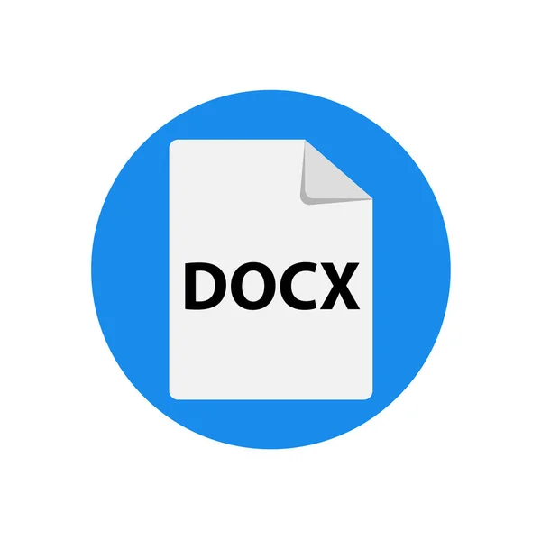 Vector icono azul DOCx. Extensión de formato de archivo — Vector de stock