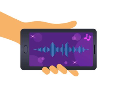 Mobil uygulamadan ses tanıma. Kişisel asistan, akıllı telefonlu insan eli.