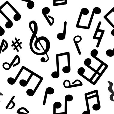 Soyut müzik notalarının kusursuz düzeni.