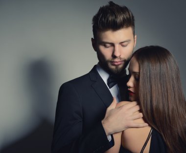 Tutku çift aşık portresi