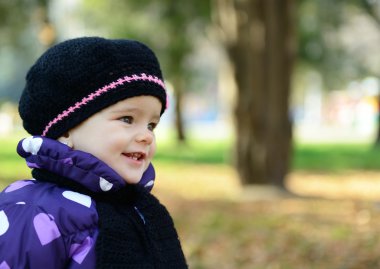 park, sevimli küçük kız