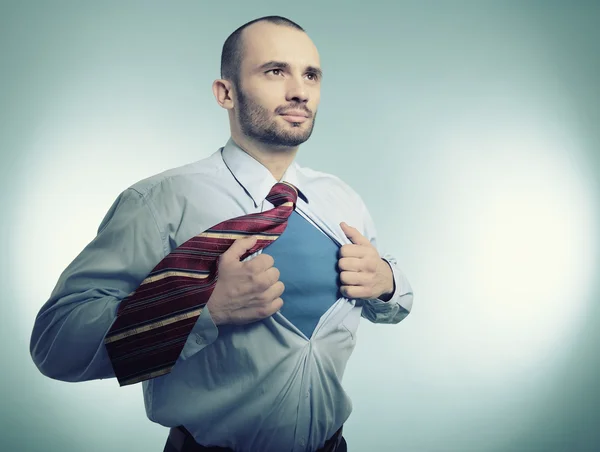 Businessman like superhero — Stock Photo, Image